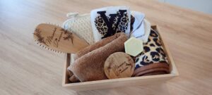 Corbière de soins beauté couleur léopard