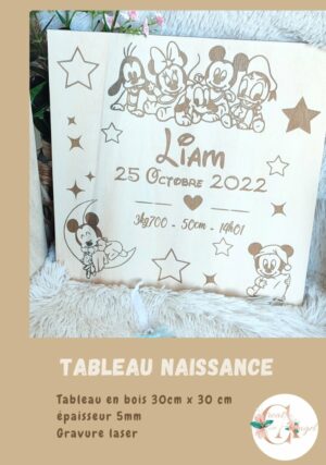 tableau porte bracelet de naissance