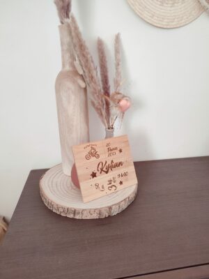 Tableau en bois de naissance personnalisée