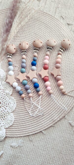 Attache sucette étoile