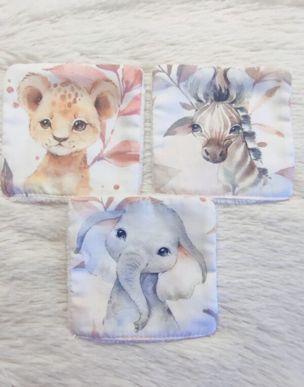 lot de 3 lingettes savane bébé