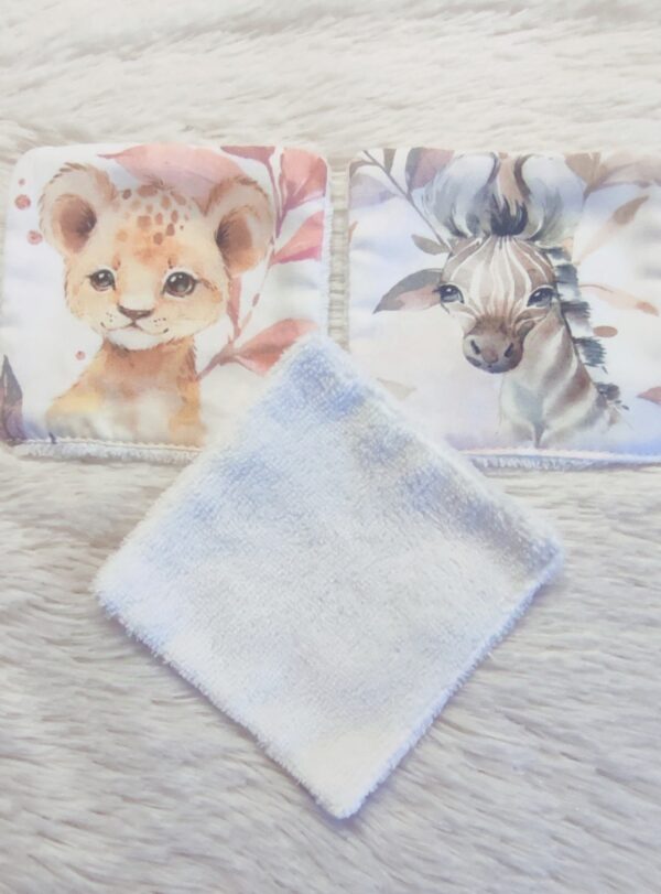 lot de 3 lingettes savane bébé – Image 2