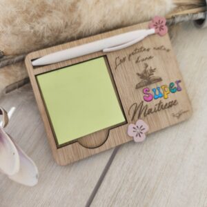 bloc-notes en bois personnalisé