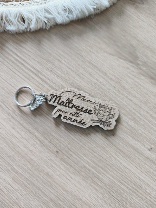 porte clé ''merci pour cette chouette année''