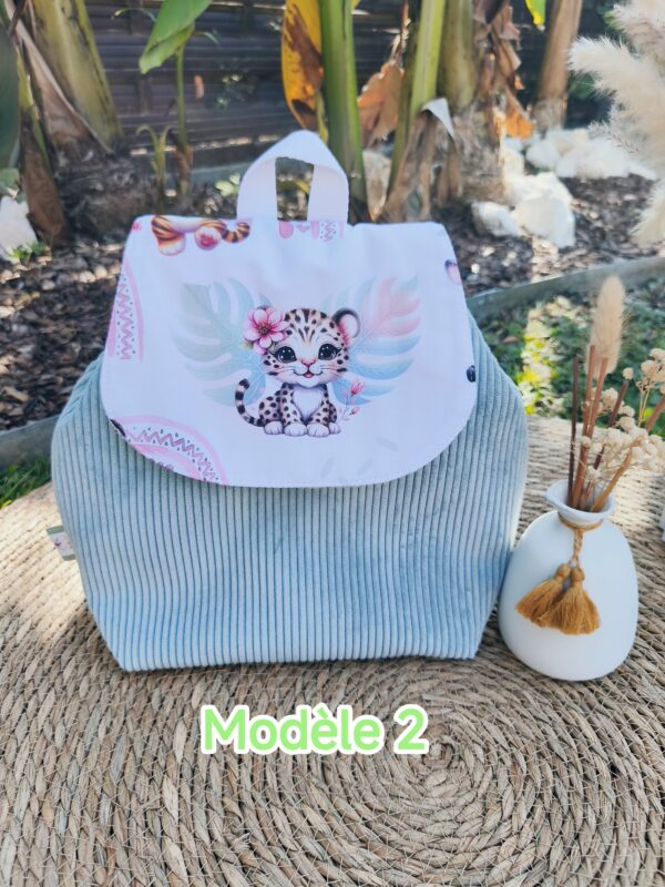Sac à dos velour côtelé personnalisable – Image 3