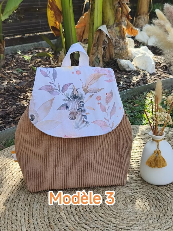 Sac à dos velour côtelé personnalisable – Image 4